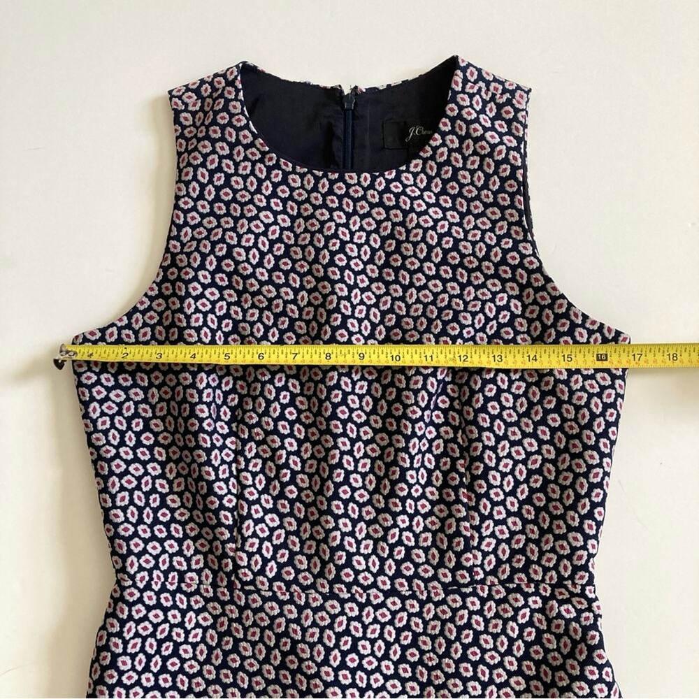 A-Line J. Crew Dress Size 2 Navy Silver Red - Picture 9 of 11